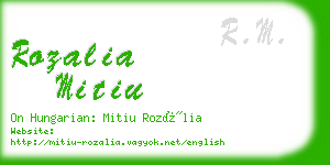 rozalia mitiu business card